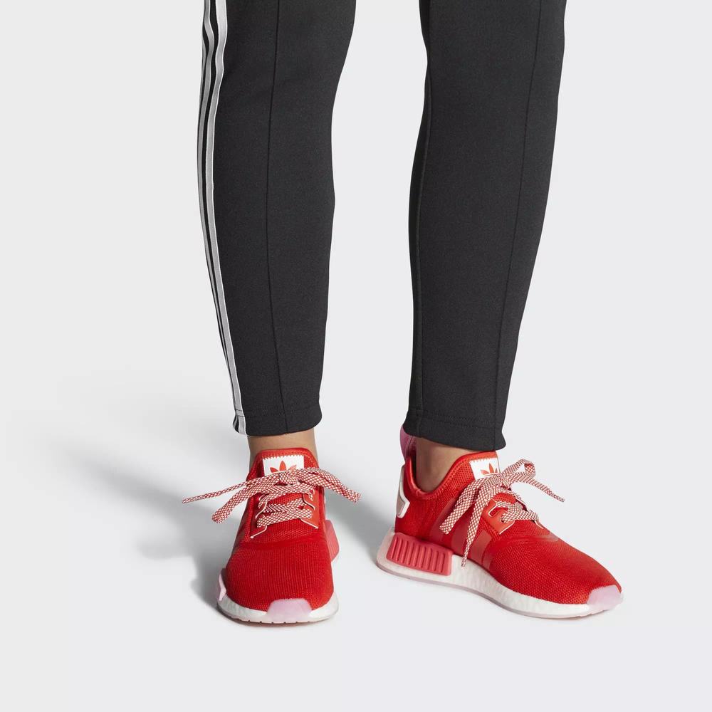 Adidas NMD R1 Tenis Rojos Para Mujer (MX-81100)